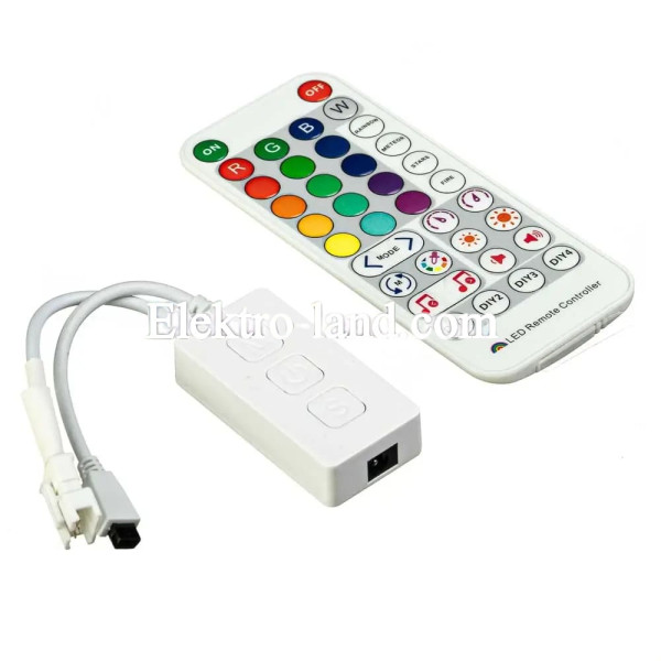 Контроллер для ленты RGBIC AVT-Neon IR, Wi-Fi, Music - пульт 38 кнопок